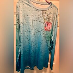 BEST FISHING SHIRT EVER Papa’s bait & snack shop Venice, FL fish & map 2XL